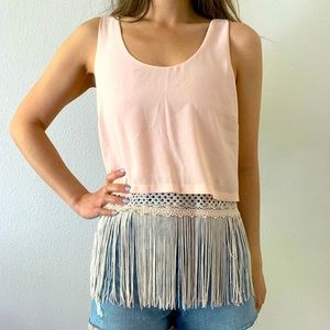 Nordstrom - ASTR brand - light pink top with tassels - size M -perfect condition